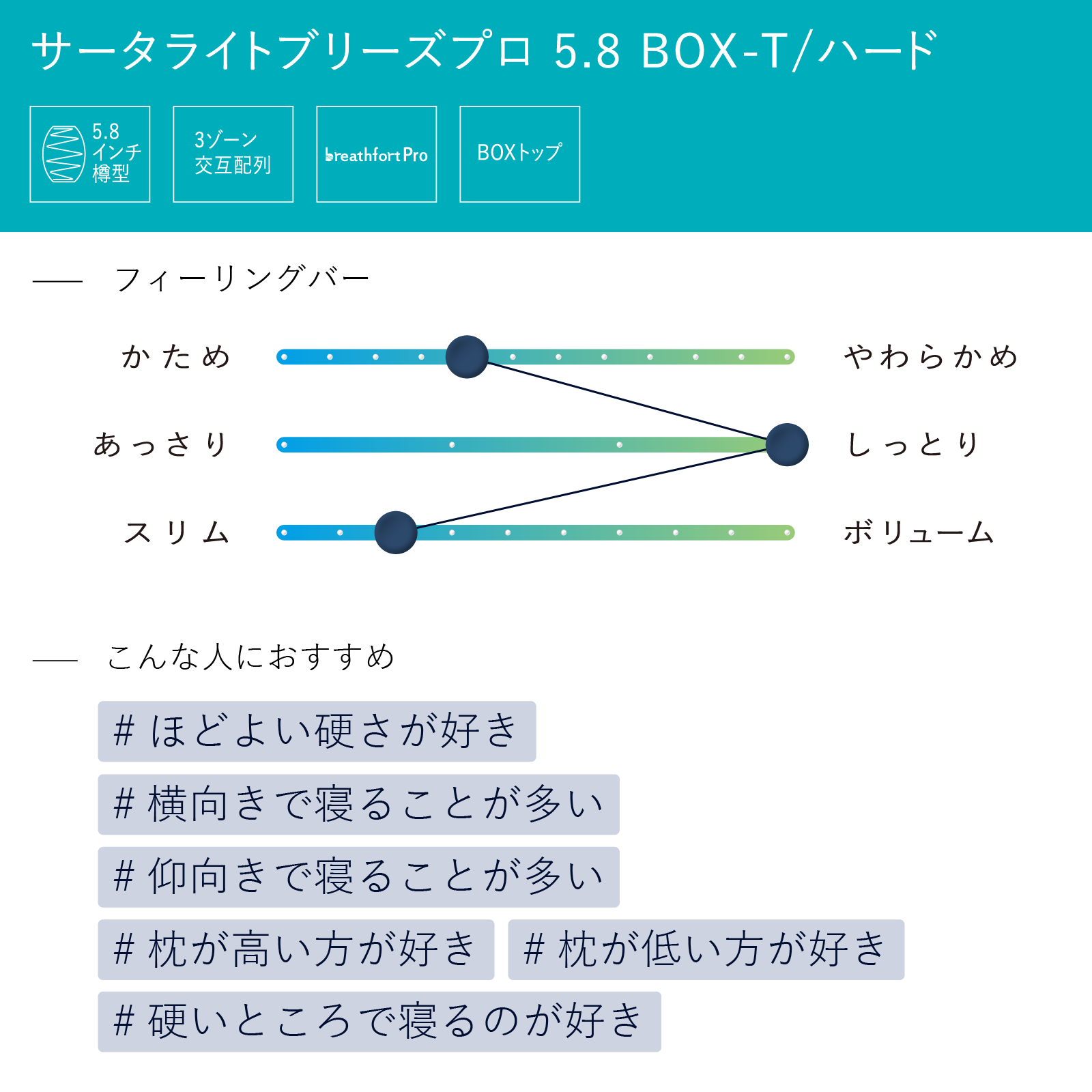 【株主優待】Serta(サータ)マットレス【サータライトブリーズプロ 5.8 BOX-T / ハード】